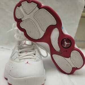 AUTHENTIC BOYS White and Red Jordan Twos 2 size 1.5y